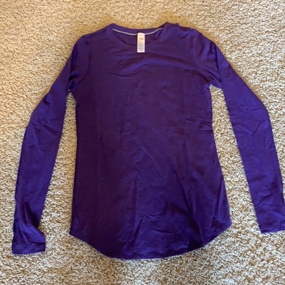 Purple long sleeve shirt